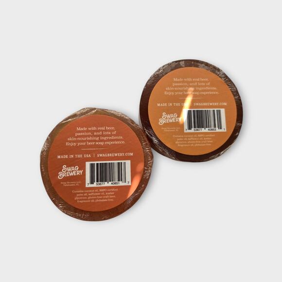 NEW Swag Brewery Beer Soap Bars (2) Honey Pilsner and Apricot Wheat Natural - Picture 2 of 4